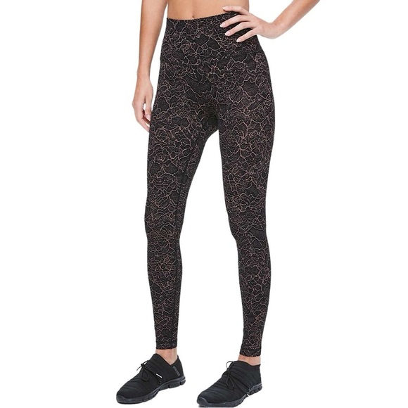 LULULEMON Align Full Length 28” Leggings in Lacescape Spanish Rose Black - Picture 1 of 11